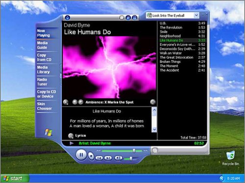 Trình phát nhạc huyền thoại Windows XP